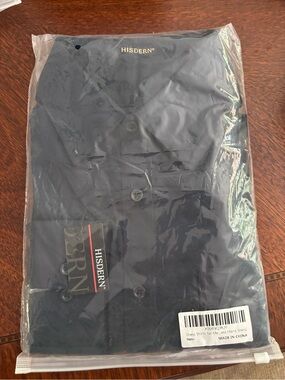 HISDERN Men's Navy Dress Shirt